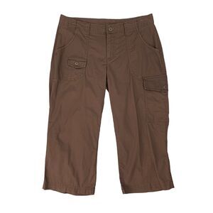 Columbia XCO Cargo Capri Pant Womens 6 Coffee Mid Rise Stretch Outdoor Hiking